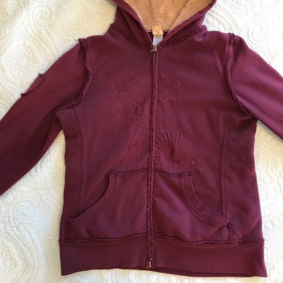 Billabong wine embroidered zip up jacket - Picture 3 of 8